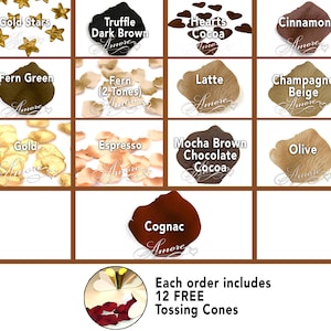 3000 Brown Variety Silk Rose Petals for Weddings and Special Events