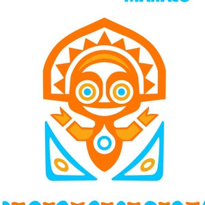 Trash Please Mahalo!  Polynesian Tiki SVG file