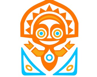 Trash Please Mahalo!  Polynesian Tiki SVG file