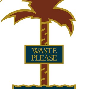 Waste Please!  Caribbean Beach Palm Tree SVG file
