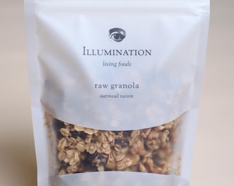 Granola cruda: avena y pasas