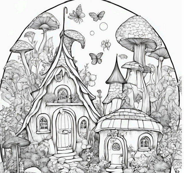 Fairy Garden 2 Coloring Pages Printable Download - Etsy
