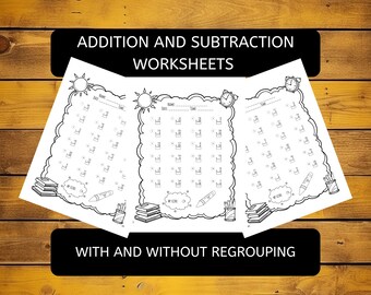 Math Addition and Subtraction Timed Tests for Kids Ages 5-8