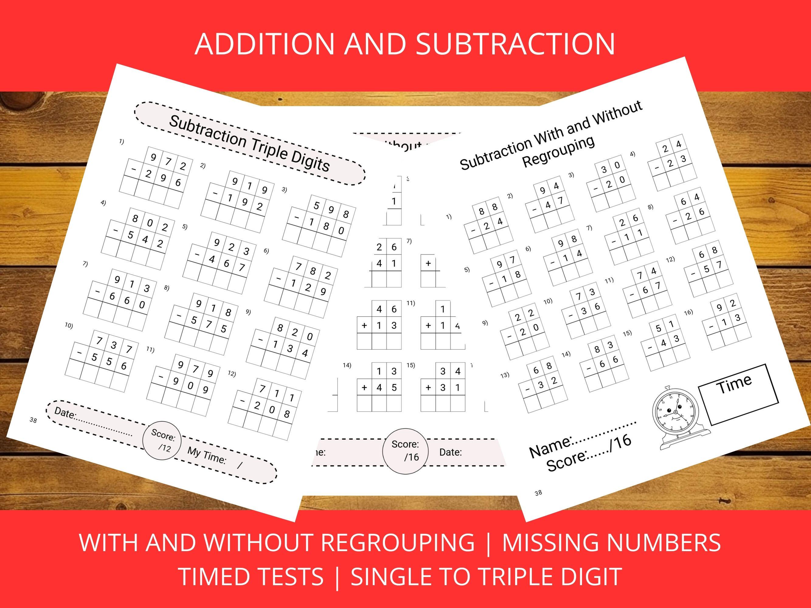 Math Grades 3-5 Mega Bundle | Printable Worksheets | Supplemental ...
