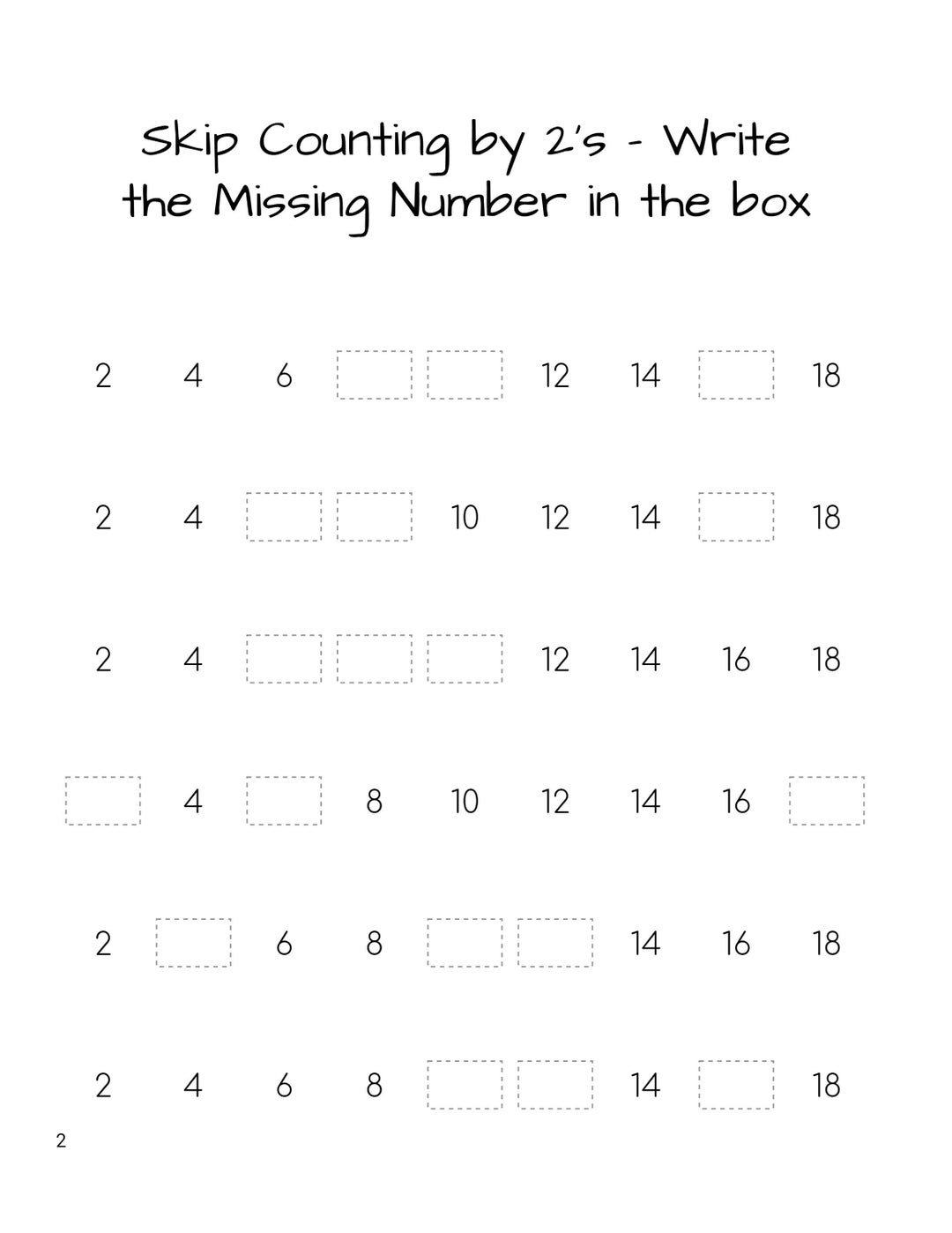 Skip Counting Worksheets Preschool and Kindergarten Math - Etsy