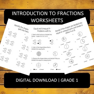 Visuelle Brüche Einführung Arbeitsblätter Klasse 1