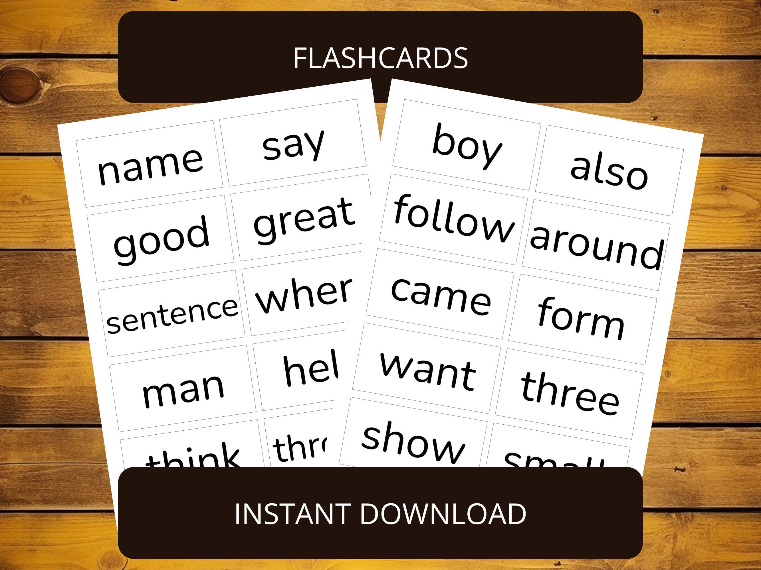 Fry Sight Words Flashcards Printable Second Hundred | High Frequency ...