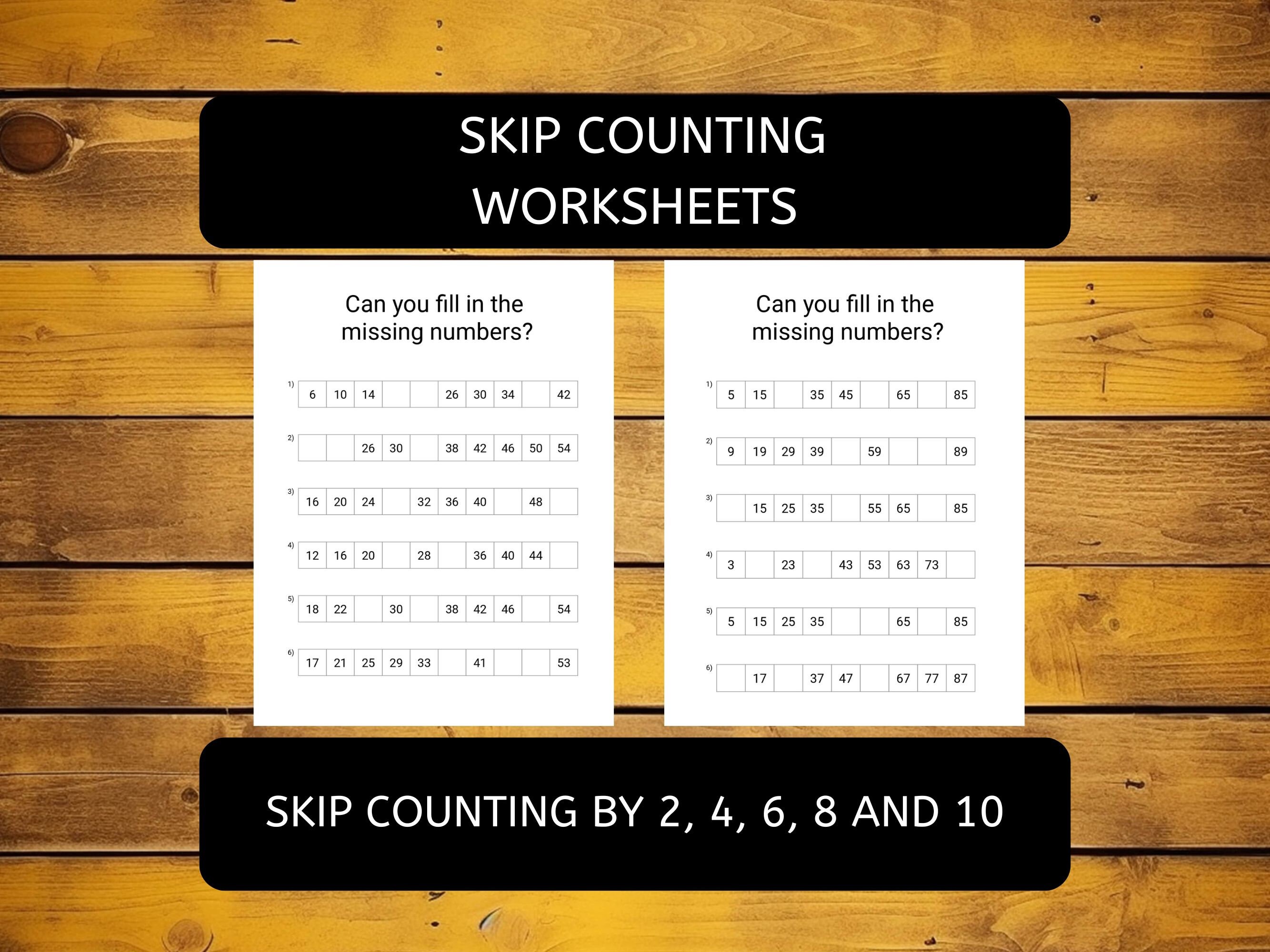 Printable Math Counting Sheets 40 Printable Math Counting Worksheets for Preschool and Kindergarten - Etsy