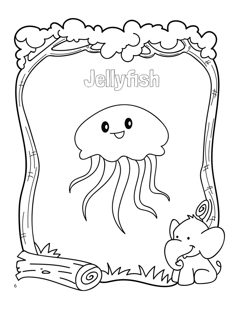 20 Kids Printable Cute Animal Coloring Pages With Animal Themed Borders ...