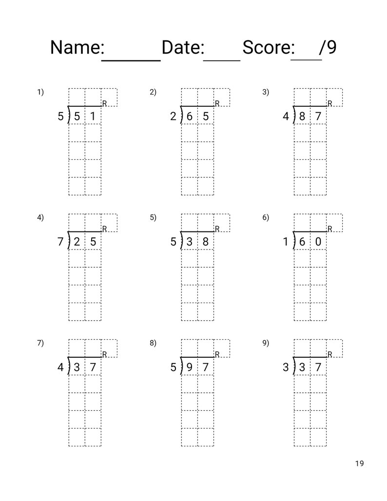 Multiplication And Long Division Worksheets Grade 5 With Answers Pdf