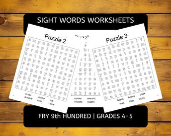 Werkbladen voor woorden zoeken met woorden uit het zicht | Activiteitsvellen voor het kleuren van letters 4-5
