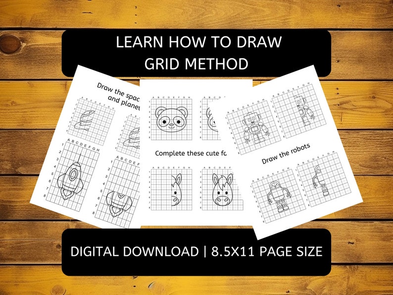 20 Learn to Draw Printable for Kids 4-6 - Etsy