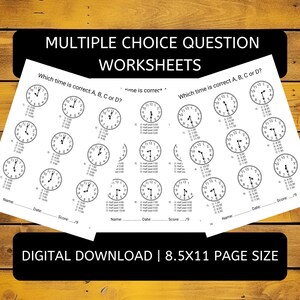 Telling Time Worksheets Grade 1 - Etsy