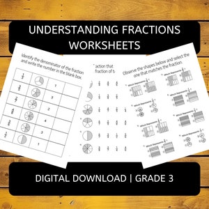 Understanding Fractions Worksheets Grade 3