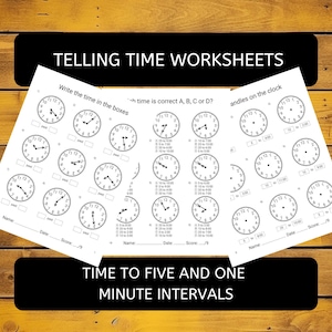 Telling Time Worksheets Grades 2-3 | Homeschool Printable