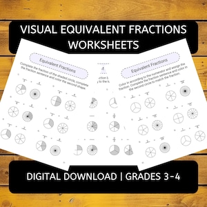 Visuelle Äquivalent Brüche Arbeitsblätter Klasse 3-4