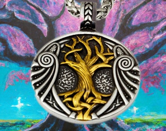 Life Tree Pendant - Yggdrasil Amulet - Tree of life Necklace/Viking Jewelry/Nordic Gods/Asatru/Norse Mythology/Spiritual/Talisman/Pagan/Gift