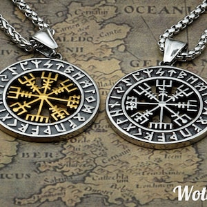 Vegvisir Pendant, Viking Jewelry, Norse Talisman, Nordic Compass Pendant, Nordic Paganism, Asatru, Norse Mythology, Old Gods/Nature Religion