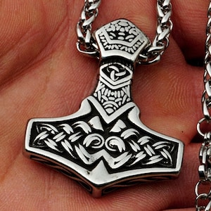 Viking Hammer, Pagan Jewelry, Thor Hammer,  Mjolnir, Nordic Pendant, Viking Necklace,  Asatru, Heathen, Norse, Pagan, Scandinavian Tor, Gift