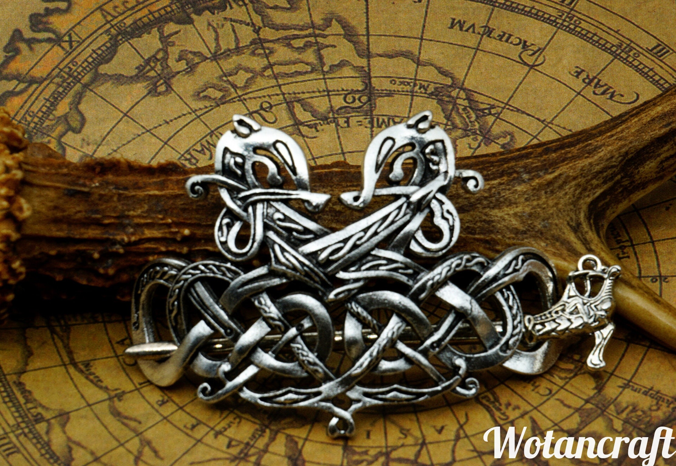 Celtics Knots Viking Runes Dragons Hairpin Vintage Metal Stick