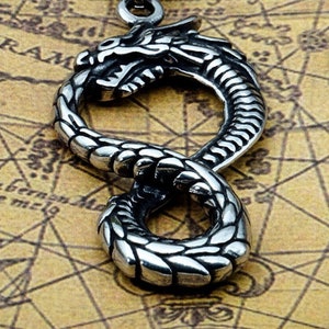 Jormungandr Necklace, World Serpent Pendant, Midgard Serpent Amulet, Ouroboros/Nordic Paganism/Norse Mythology/Asatru/Snake/Animal/Nature