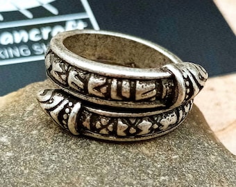 Adjustable World Serpent Ring - Jormungandr Midgard Serpent Ring - Viking Jewelry - Norse Snake Asatru Pagan Mythology - Unique Gift Idea