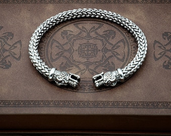 Adjustable Viking Bracelet - Fenrir Arm Ring - Wolf Bracelet - Wolf Armlet - Fenrir Circlet  - Nordic Paganism - Norse Mythology/Asatru/Gift