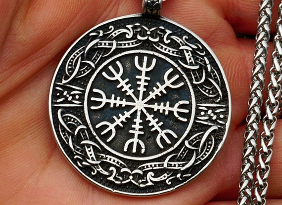 Viking Necklace - Valhalla Amulet - Helm of Awe Pendant - Pagan Jewelry/Norse Mythology/Nordic Paganism/Viking Jewelry/Asatru/Spiritual/Odin