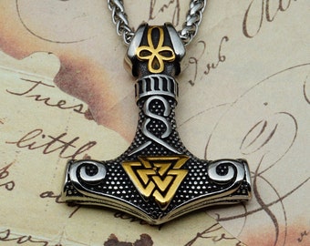 Collana Con Martello Di Thor Vichingo, Collana Mjolnir, Ciondolo - Foto 2