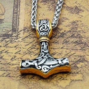 Mjolnir Pendant, Thor Hammer Necklace, Mjolnir Necklace, Pagan Jewelry, Viking Jewelry/Norse Gods/Nordic/Asatru/Norse Mythology/Nordic Knots