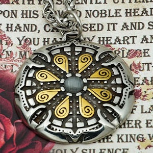 Runes Pendant - Helm of Awe Necklace - Runes Jewelry, Norse mythology, Asatru, Nordic Paganism, Elder Futhark Viking art, Vallhala, Gift