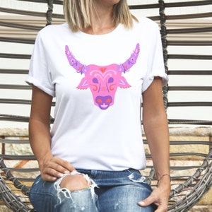 Cow Sugar Skull Tee shirt, Cowgirl, Texas, Mexico, sugar and skull, Country, Cute Skull, Floral, dia de los muertas, mandala cow skull