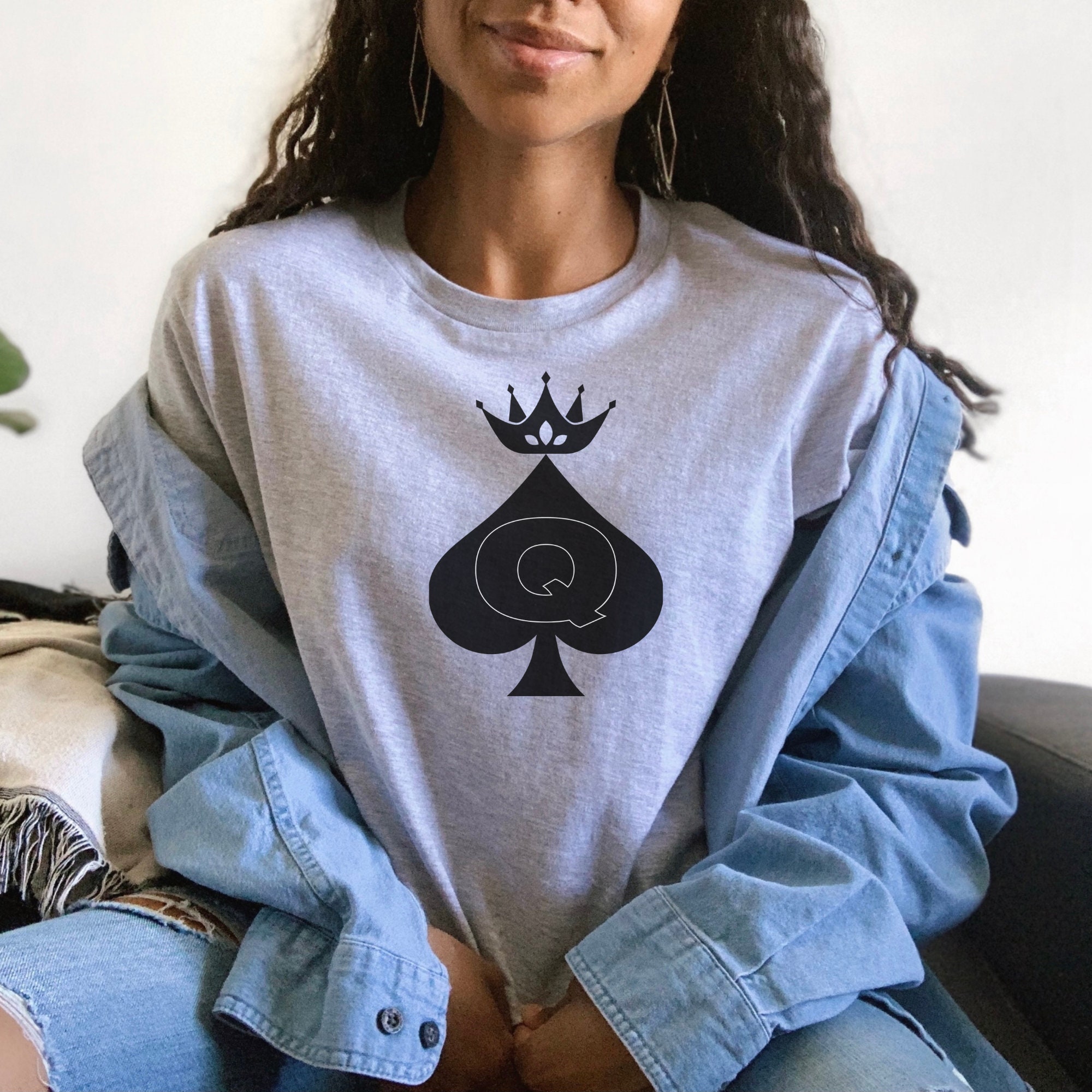 Queen of Spades Shirt, Playing Cards Shirt, Feminist Tee, Gift for Her