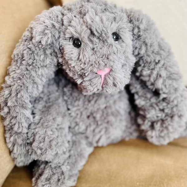 Hand Knit Bunny, Handmade Plush, Knitted Bunny, Handmade Gift, Gift for kids, Birthday Gift, Rabbit Plush, Chunky Knit Bunny, Stuffed Animal