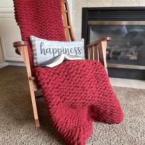 Chunky knit blanket, Hand knit Blanket, Large knit blanket, Chunky throw blanket, Big knit blanket