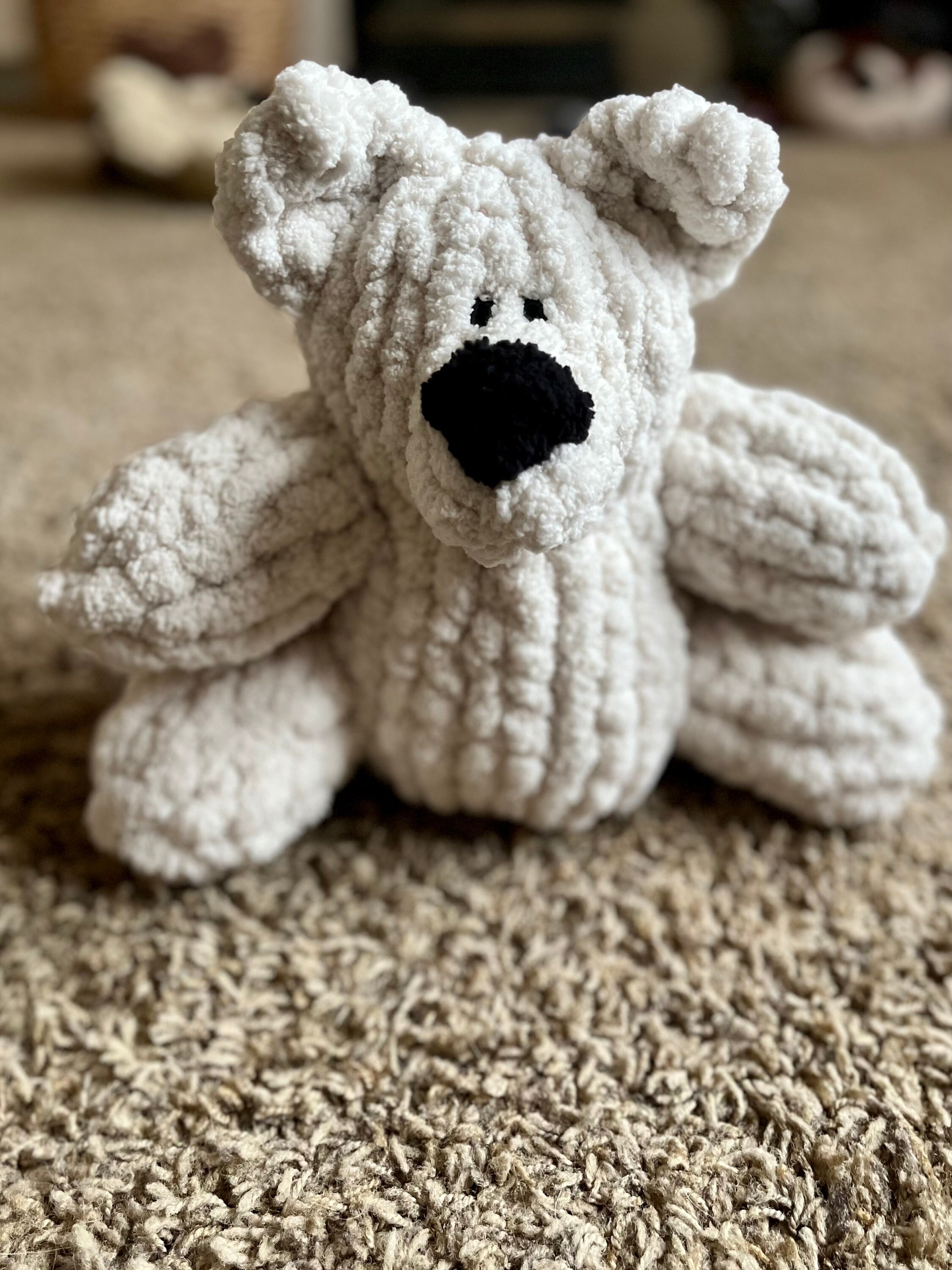 Hand Knit Teddy Bear, Handmade Plushie, Knitted Bear Hand Knit Teddy Bear, Handmade Plushie, Knitted Bear