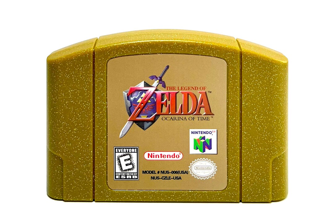 Ocarina of Time GOLD Cartridge N64 Game Cartridge Etsy