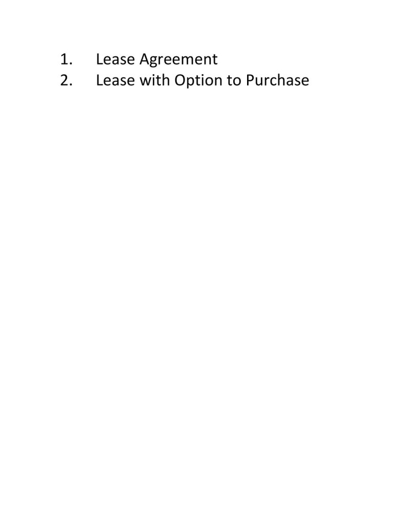 Lease Agreement 2 Ready to Act Documents microsoft Word Etsy