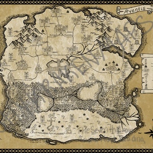 Mappa del mondo fantasy personalizzata