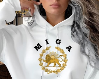 Lion and Sun Emblem Persian Heritage Sweatshirt | Pahlavi Era Symbol