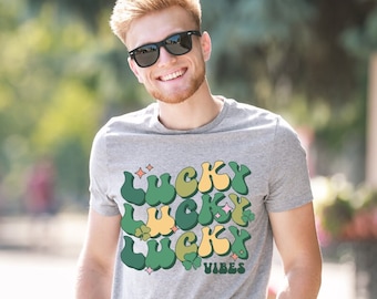T-shirt Lucky Vibes pour la Saint-Patrick, style doux unisexe