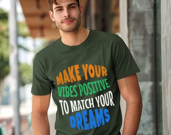 Retro Positive Vibes T-Shirt: Inspirational Mental Health Tee