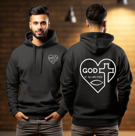 Christian Faith Sweatshirt, Minimal Jesus Hoodie, Bible Verse