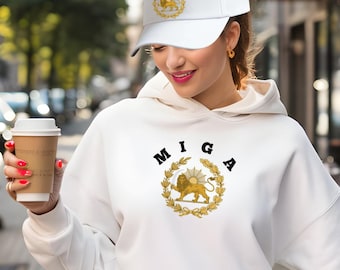 Gorra con emblema de león y sol: gorra de béisbol de algodón de herencia persa