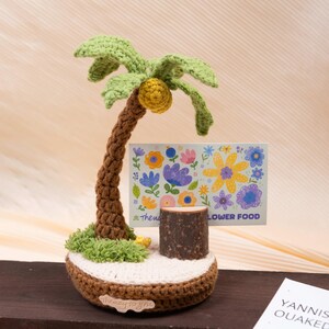 Crochet Flower Coconut Tree Pot, Home decor, handmade yarn cotton flower knitted