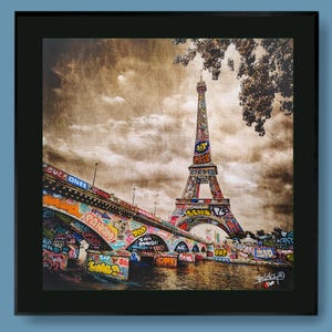 Paris carte postale carré vintage / Edition limitée, numérotée et signée par Blach®