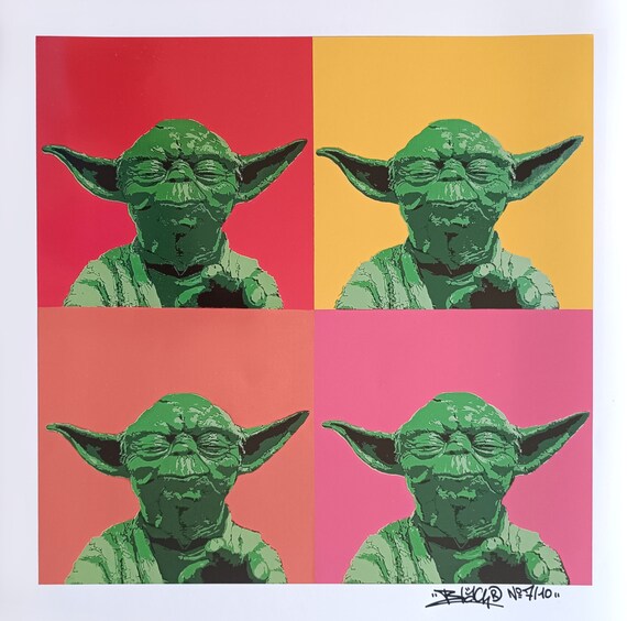 Yoda Wharol / Limited edition and signed By Blach®