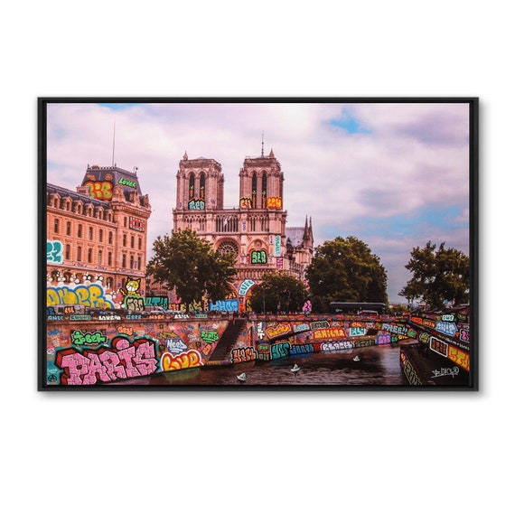 Paris Notre Dame Positive vibe. POSTER , Toile XXL, STICKER  !