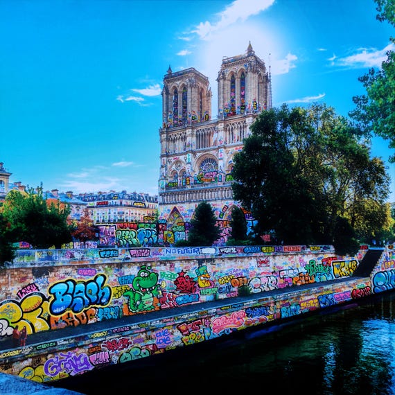 Notre Dame du graffiti / Limited edition hand signed by Blach®