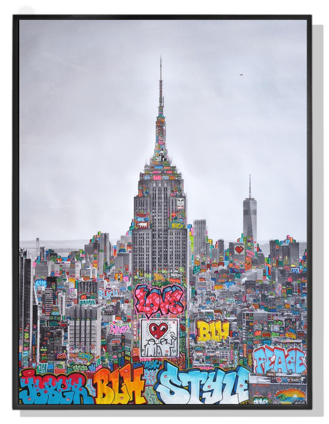 Keith Haring、No.155、希少画集画、新品額装付、状態良好 il_1080xN.6310506515_p813.jpg